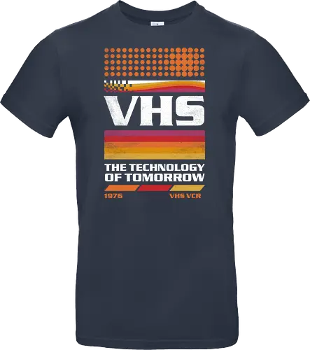 VHS Tech - VHS Tech, vhs, video tape, cassette, old tech, retro, vintage, video player - Standard T-Shirt