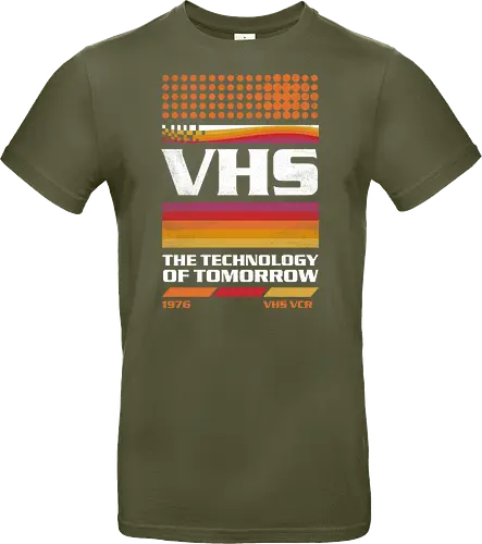 VHS Tech - VHS Tech, vhs, video tape, cassette, old tech, retro, vintage, video player - Standard T-Shirt