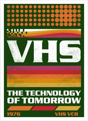 VHS Tech - VHS Tech, vhs, video tape, cassette, old tech, retro, vintage, video player - Artprint