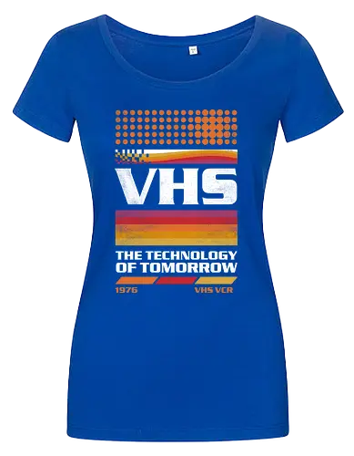VHS Tech - VHS Tech, vhs, video tape, cassette, old tech, retro, vintage, video player - Women T-Shirt