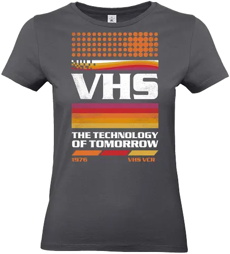 VHS Tech - VHS Tech, vhs, video tape, cassette, old tech, retro, vintage, video player - Standard T-Shirt (Women)