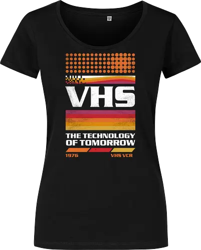 VHS Tech - VHS Tech, vhs, video tape, cassette, old tech, retro, vintage, video player - Women T-Shirt