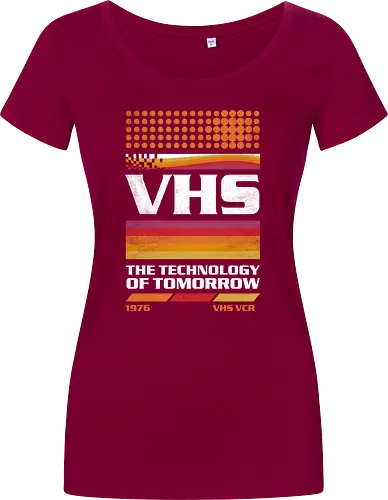 VHS Tech - VHS Tech, vhs, video tape, cassette, old tech, retro, vintage, video player - Women T-Shirt