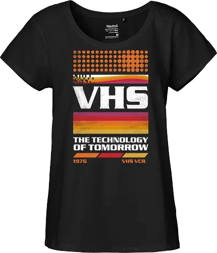 VHS Tech - VHS Tech, vhs, video tape, cassette, old tech, retro, vintage, video player - Fairtrade Girl Shirt