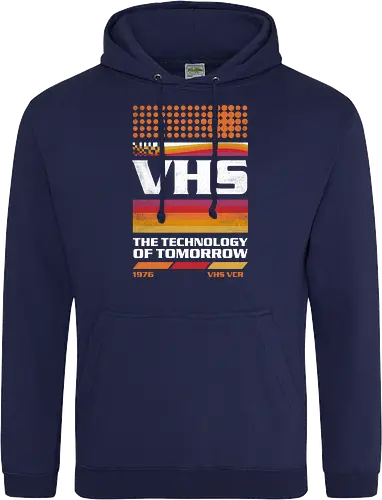 VHS Tech - VHS Tech, vhs, video tape, cassette, old tech, retro, vintage, video player - Standard Hoodie