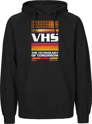VHS Tech - VHS Tech, vhs, video tape, cassette, old tech, retro, vintage, video player - Fairtrade Hoodie