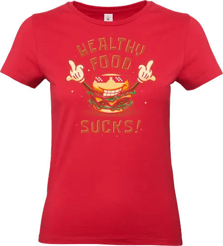 Fucking Burger - burger, fast food, eat trash, no diet, vintage, flat design, typography, lettering, junk food, foodies, self love, be yourself, cheese burger, hamburger, health, workout, retro, graphic design - Standard T-Shirt (Women)