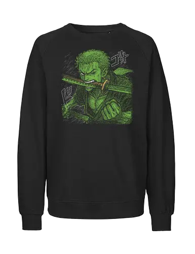 Pirate Hunter - roronoa zoro, Pirate, anime, manga, straw hat pirates, mugiwara - Fairtrade Sweatshirt