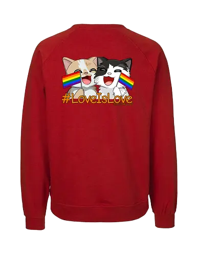 #LoveIsLoveBack - Twitch, Streamer, Katze, Smilow - Fairtrade Sweatshirt