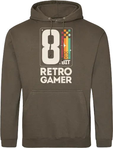 Retro Gamer Pixel 8 Bit - weiß