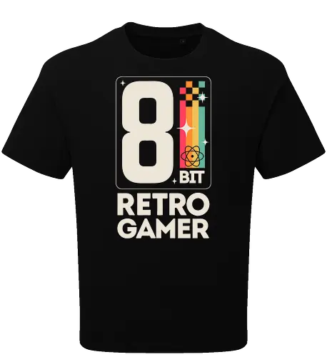 Retro Gamer Pixel 8 Bit - weiß