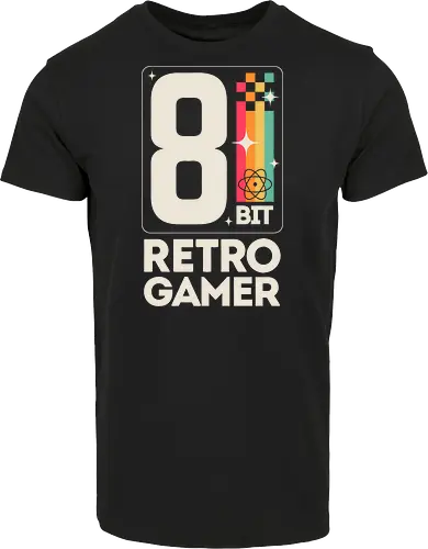 Retro Gamer Pixel 8 Bit - weiß
