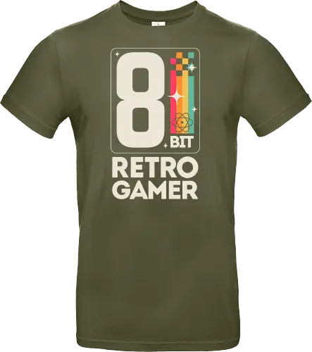 Retro Gamer Pixel 8 Bit - weiß