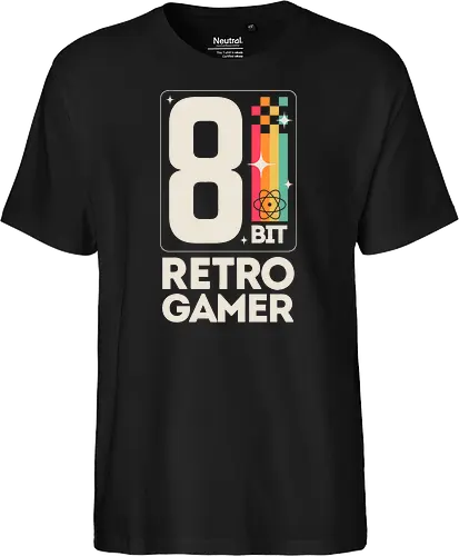 Retro Gamer Pixel 8 Bit - weiß