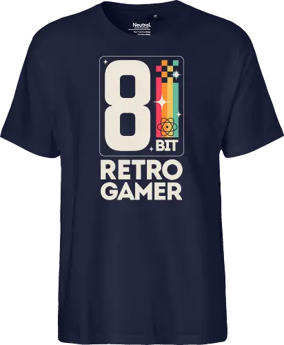 Retro Gamer Pixel 8 Bit - weiß