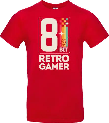 Retro Gamer Pixel 8 Bit - weiß
