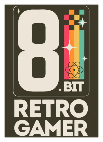 Retro Gamer Pixel 8 Bit - weiß