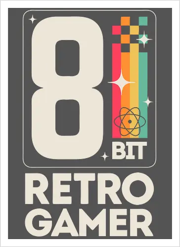 Retro Gamer Pixel 8 Bit - weiß