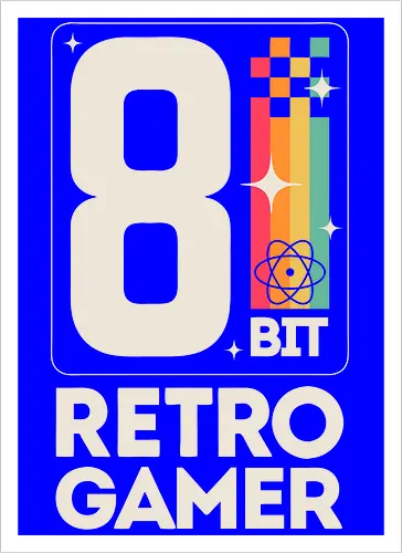 Retro Gamer Pixel 8 Bit - weiß