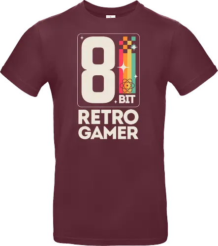 Retro Gamer Pixel 8 Bit - weiß