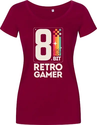 Retro Gamer Pixel 8 Bit - weiß