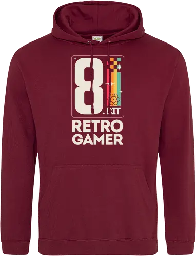 Retro Gamer Pixel 8 Bit - weiß