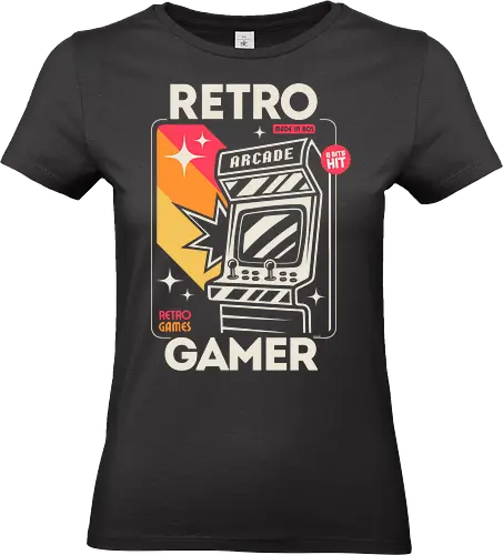 Retro Gamer - Made in 80s - 80er, 80er Jahre, Arcade, Ästhetik, Gaming, Geek, Illustration, Retro, Retro-Gaming, Videospiele, Vintage, Made in den 80ern, Lustig, lm2kone - Standard T-Shirt (Women)