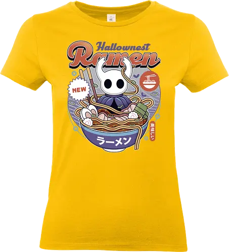 Hallownest Ramen Vintage - Bug Knight, hallownest, the knight, hollow, knight, hornet, indie game, shade, gamer, gaming, video game, silksong, ramen, pale king, grub - Standard T-Shirt (Women)