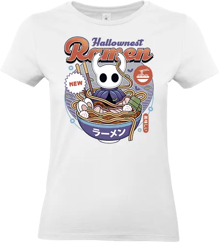 Hallownest Ramen Vintage - Bug Knight, hallownest, the knight, hollow, knight, hornet, indie game, shade, gamer, gaming, video game, silksong, ramen, pale king, grub - Standard T-Shirt (Women)