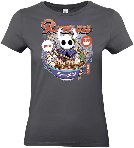 Hallownest Ramen Vintage - Bug Knight, hallownest, the knight, hollow, knight, hornet, indie game, shade, gamer, gaming, video game, silksong, ramen, pale king, grub - Standard T-Shirt (Women)