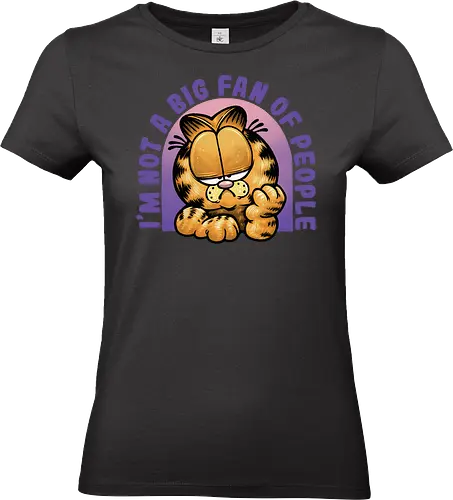 Not a big fan of people - Cat, cartoons, cute, funny, comics, animation, comedy, animated - Standard T-Shirt (Women)