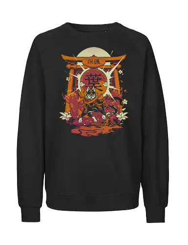 Guardian - anime, manga, animation, japan, kaiju, monster, tattoo, japanese, wolf, fantasy - Fairtrade Sweatshirt