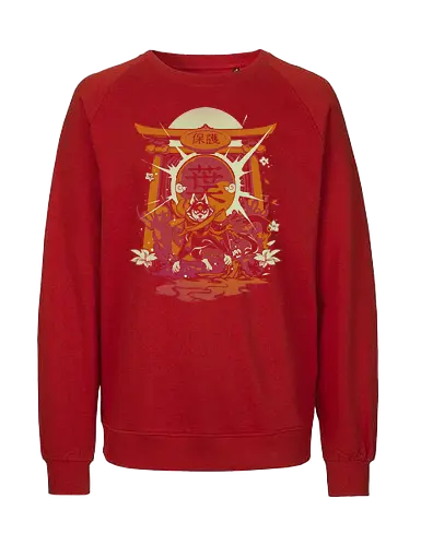 Guardian - anime, manga, animation, japan, kaiju, monster, tattoo, japanese, wolf, fantasy - Fairtrade Sweatshirt