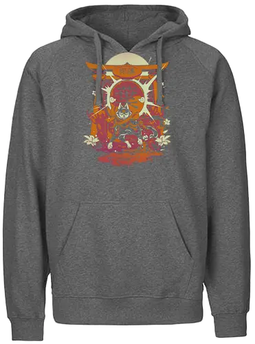 Guardian - anime, manga, animation, japan, kaiju, monster, tattoo, japanese, wolf, fantasy - Fairtrade Hoodie
