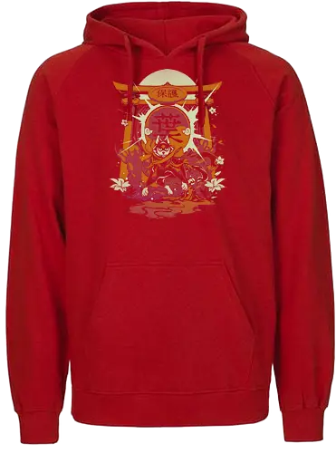 Guardian - anime, manga, animation, japan, kaiju, monster, tattoo, japanese, wolf, fantasy - Fairtrade Hoodie