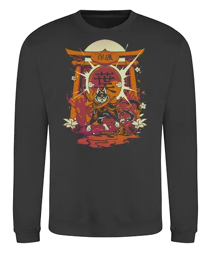 Guardian - anime, manga, animation, japan, kaiju, monster, tattoo, japanese, wolf, fantasy - Sweatshirt
