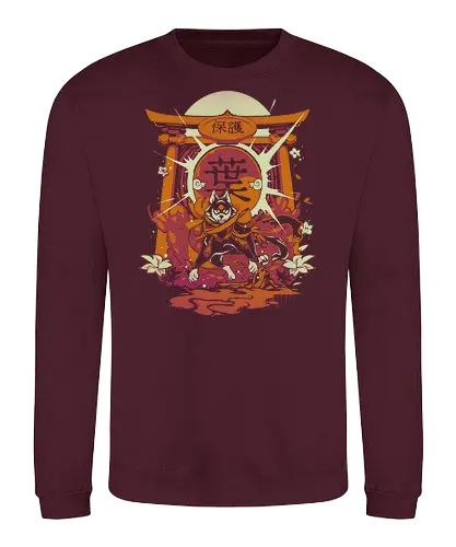 Guardian - anime, manga, animation, japan, kaiju, monster, tattoo, japanese, wolf, fantasy - Sweatshirt