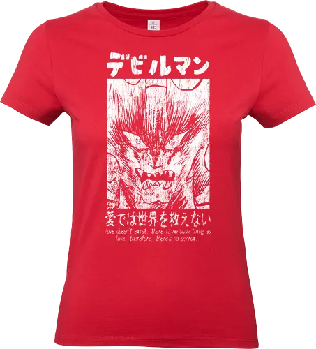 Love cant save the world - devil, rock, devilman, debiruman, demon, demonigote, anime, manga - Standard T-Shirt (Women)