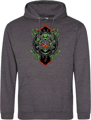 demon hunter  - hunter, cool, helmet, demon, bounty, robot, cyborg, vintage, classic, sword, 80s, 90s, war - Standard Hoodie