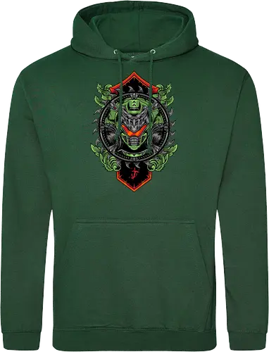 demon hunter  - hunter, cool, helmet, demon, bounty, robot, cyborg, vintage, classic, sword, 80s, 90s, war - Standard Hoodie