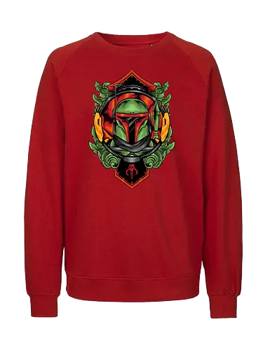 bounty hunter  - hunter, cool, helmet, demon, bounty, robot, cyborg, vintage, classic, sword, 80s, 90s, war - Fairtrade Sweatshirt