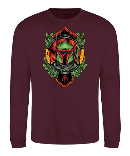 bounty hunter  - hunter, cool, helmet, demon, bounty, robot, cyborg, vintage, classic, sword, 80s, 90s, war - Sweatshirt