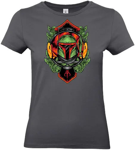 bounty hunter  - hunter, cool, helmet, demon, bounty, robot, cyborg, vintage, classic, sword, 80s, 90s, war - Standard T-Shirt (Women)