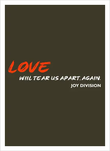 Love Will Tears Us Apart Music Music Art 