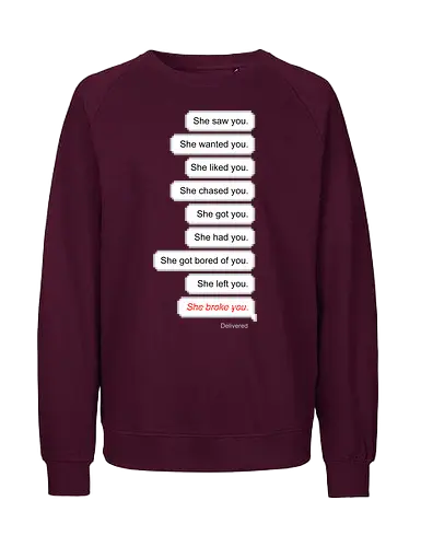all about you  - love, hate, woman, girl, relationship, chat, heart - Fairtrade Sweatshirt