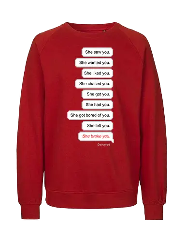 all about you  - love, hate, woman, girl, relationship, chat, heart - Fairtrade Sweatshirt