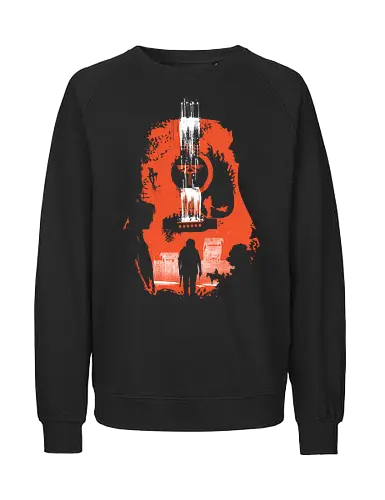 Take On Me - tlou season 2, guitar, ellie, joel, tommy, season 2, orange, jackson city, guitarist, gift for musician - Fairtrade Sweatshirt