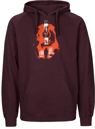 Take On Me - tlou season 2, guitar, ellie, joel, tommy, season 2, orange, jackson city, guitarist, gift for musician - Fairtrade Hoodie