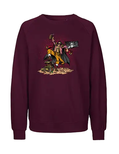 The King of the Seas - The King of the Seas, captain, monkey d ruffy, pirate, strohhut, strawhat, one, piraten, pirat, pirates, pirate, piece, schiff, boot, ship, ocean, ozean, meer, grandline, redline, north, east, south, west, blue, schatz, gold, ich werde der könig der piraten, nakama, abenteuer, crew, i will be the pirate king - Fairtrade Sweatshirt