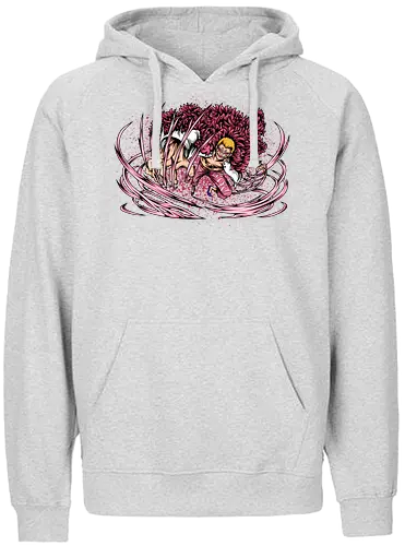 The Pink Menace - schatz, gold, ich werde der könig der piraten, nakama, abenteuer, crew, i will be the pirate king, The Pink Menace, captain, monkey d ruffy, pirate, strohhut, strawhat, one, piraten, pirat, pirates, pirate, piece, schiff, boot, ship, ocean, ozean, meer, grandline, redline, north, east, south, west, blue - Fairtrade Hoodie